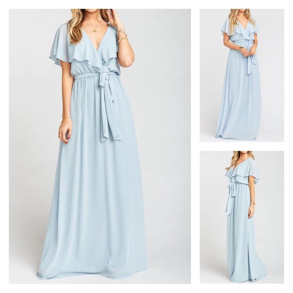 Show Me Your Mumu Audrey steel blue chiffon XL NEW